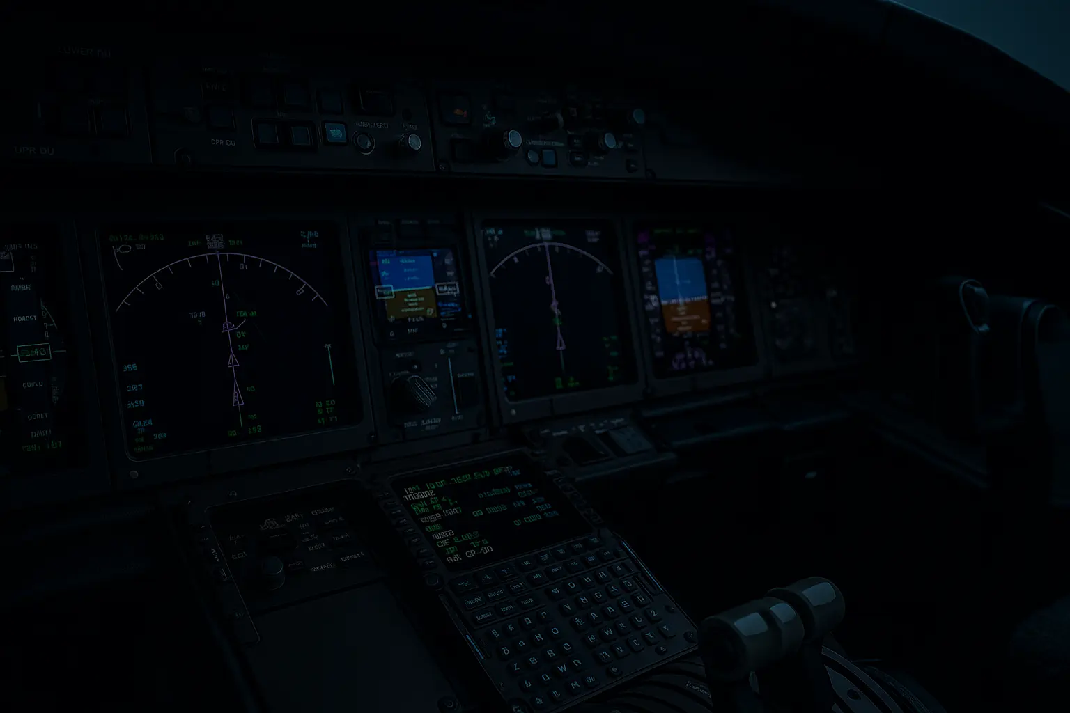 Boeing 777 cockpit FMS / CDU